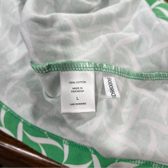 New York & Company Green Geometric A-Line Dress | Size L | Sleeveless - Picture 9 of 11